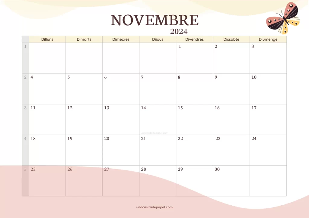 Calendari Novembre 2024 bonic