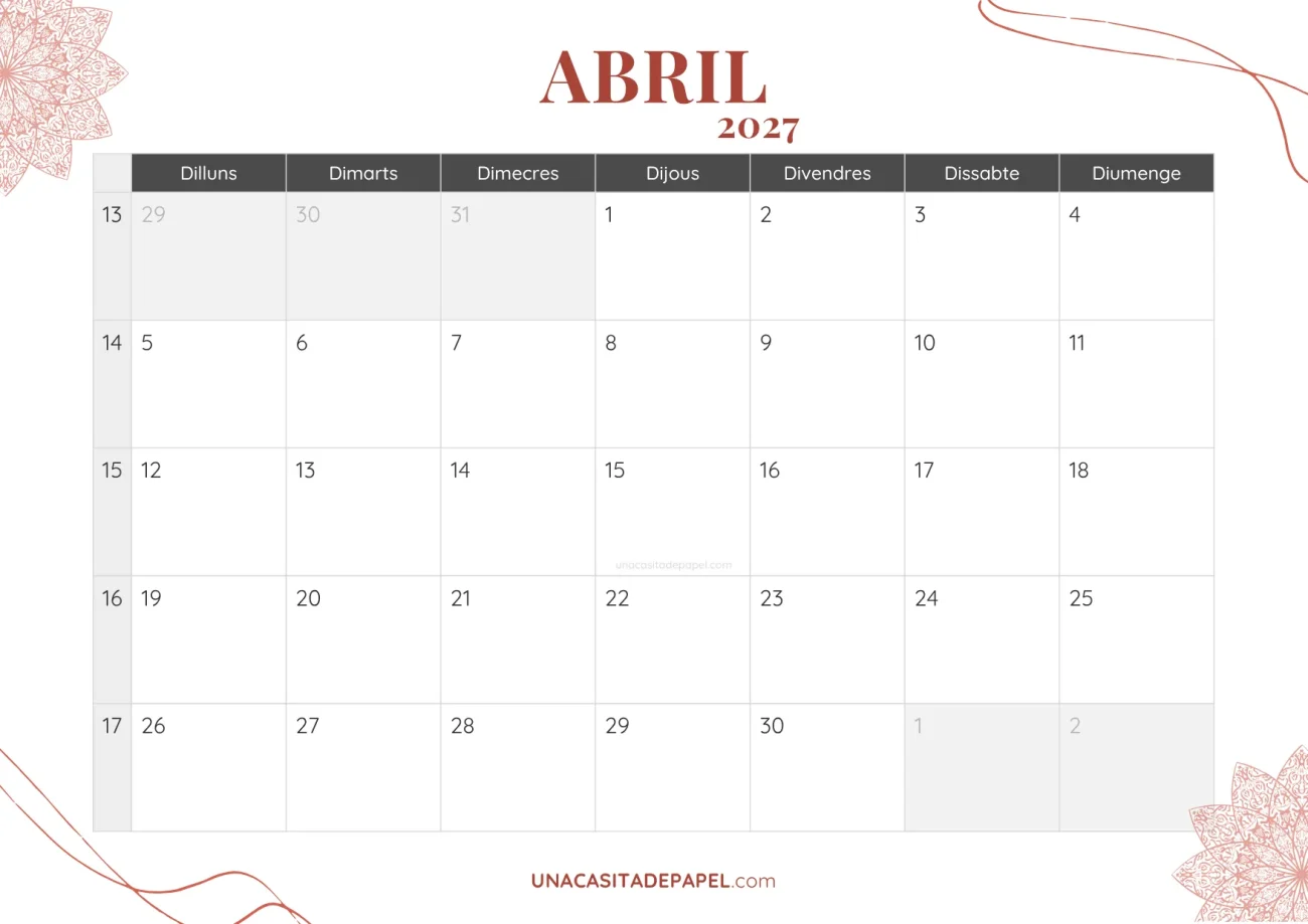 ca-calendari abril 2027 bohemi mensual