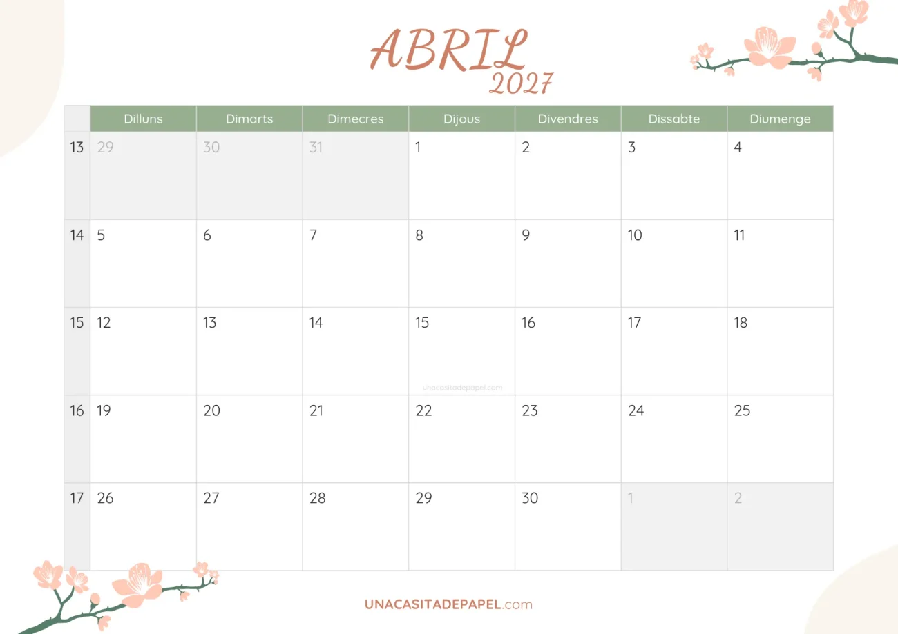 ca-calendari abril 2027 floral bonic
