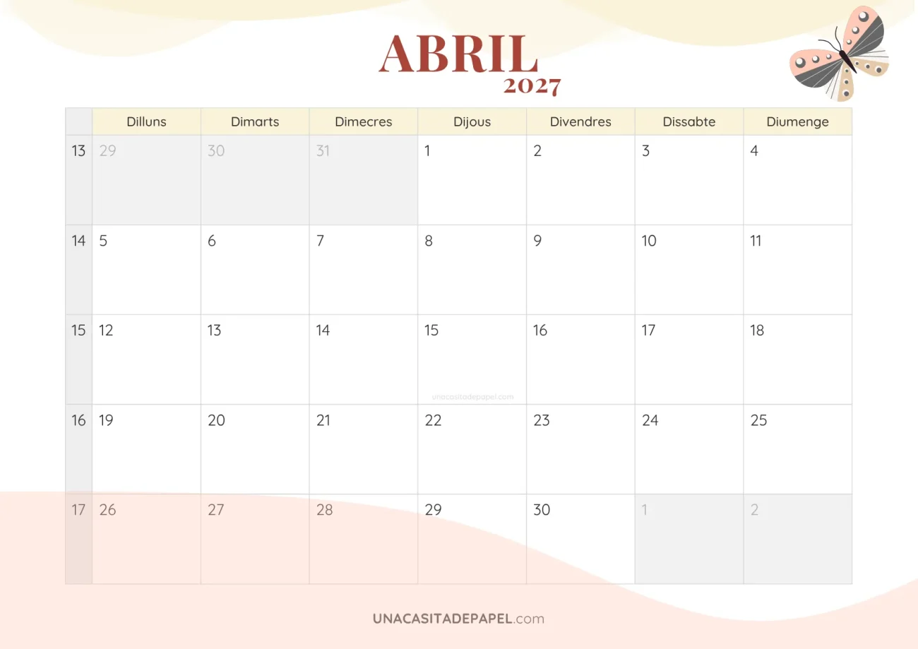 ca-calendari abril 2027 romàntic descarregable