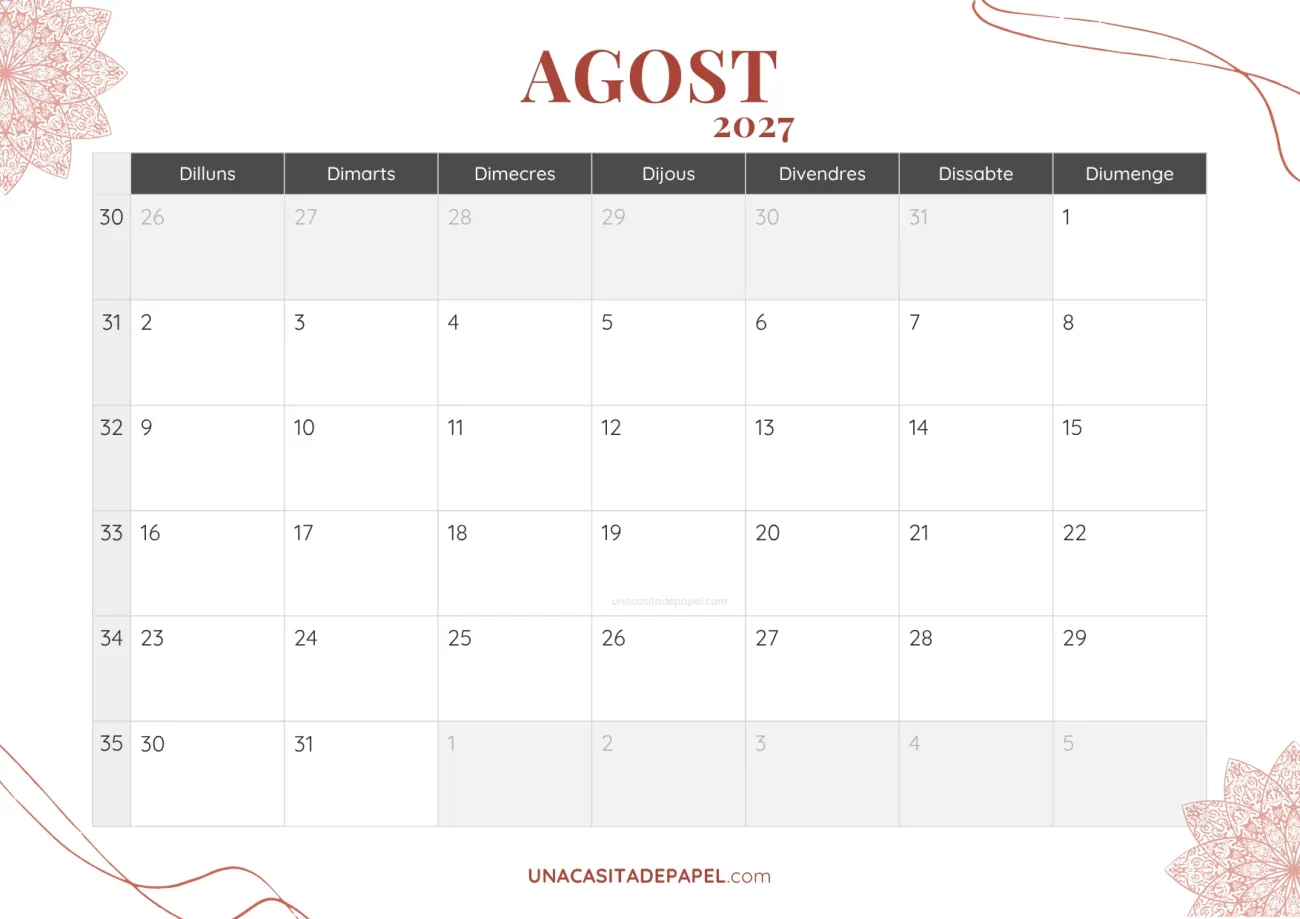 ca-calendari agost 2027 bohemi mensual