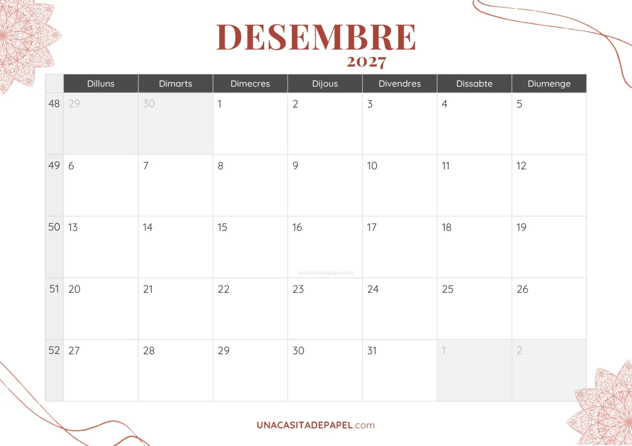 ca-calendari desembre 2027 bohemi mensual