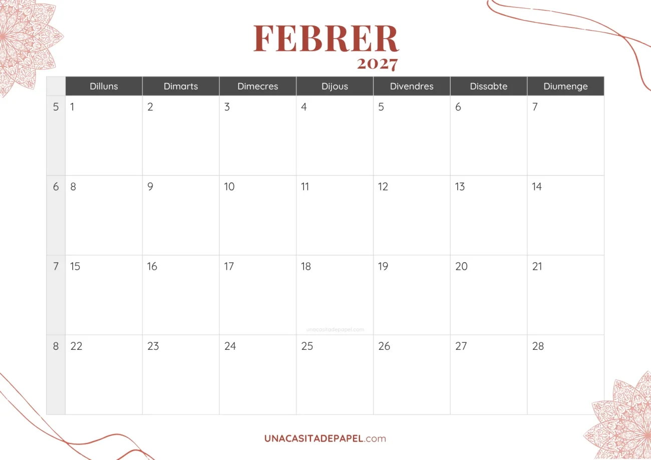 ca-calendari febrer 2027 bohemi mensual