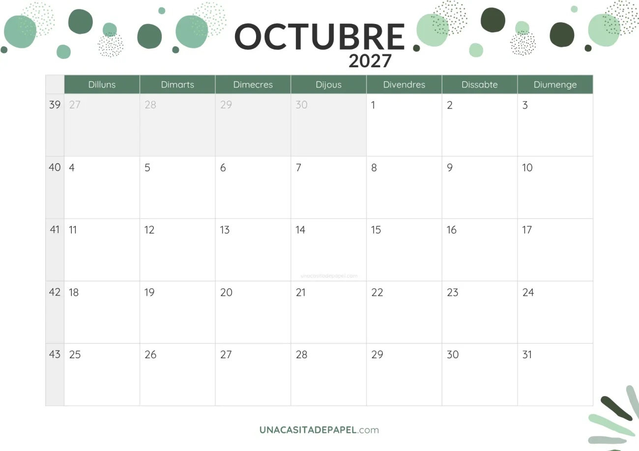 ca-calendari octubre 2027 amb topos en pdf