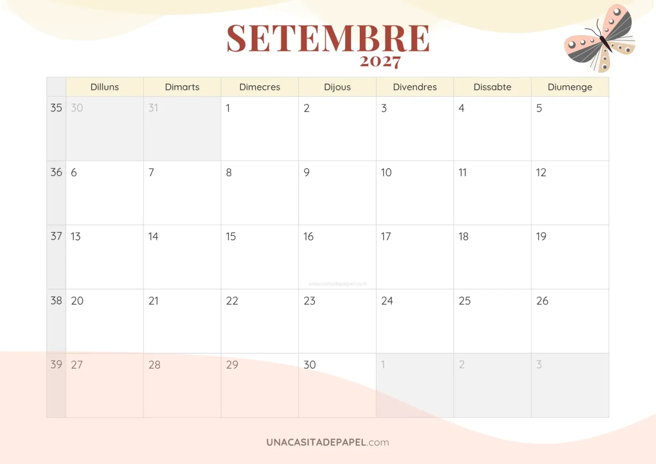 ca-calendari setembre 2027 romàntic descarregable