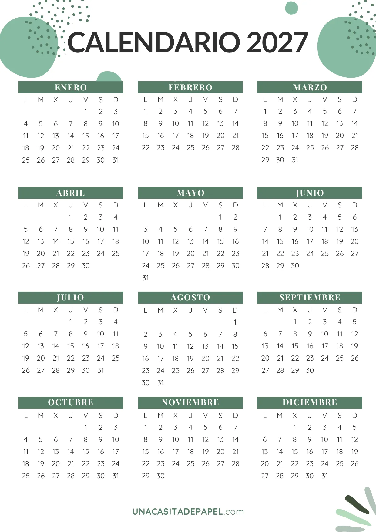 calendario 2027 con topos en pdf