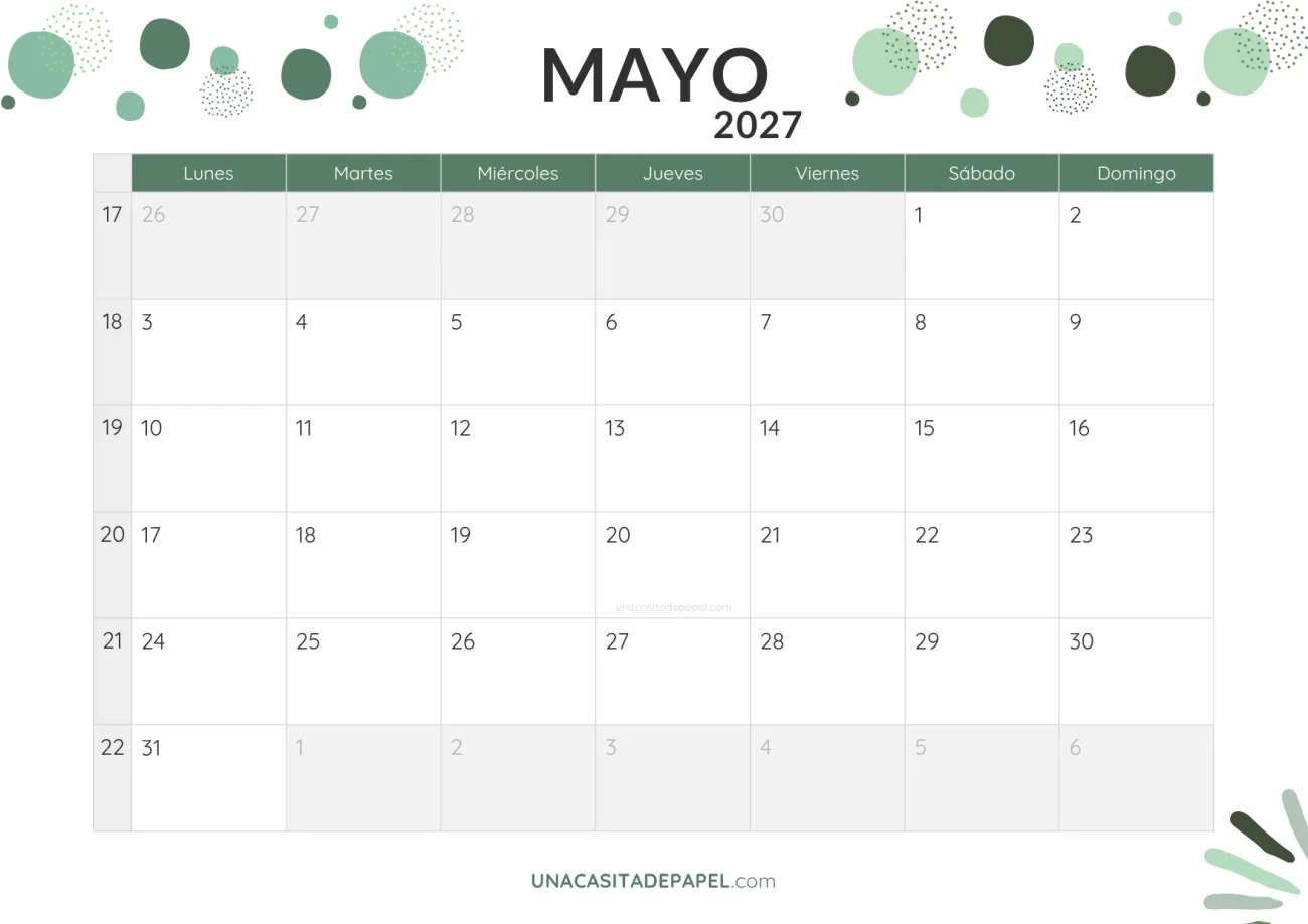 calendario mayo 2027 con topos en pdf