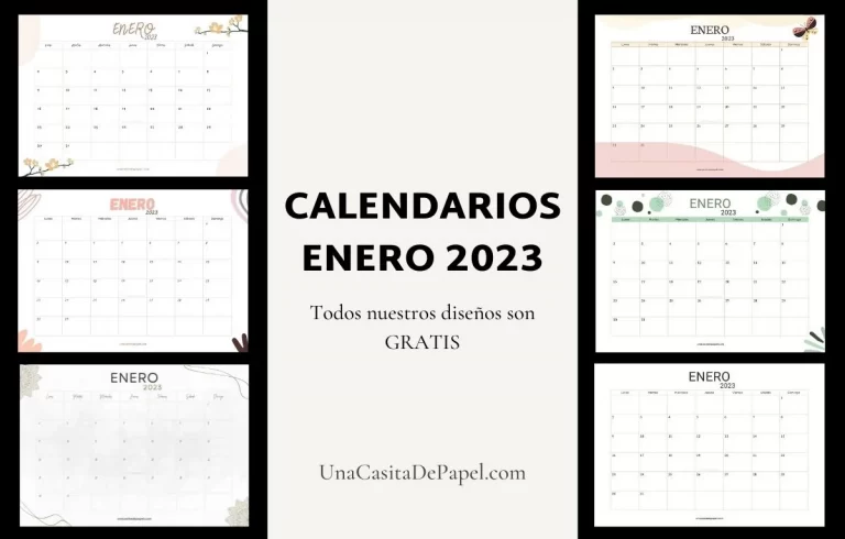 calendarios enero 2023